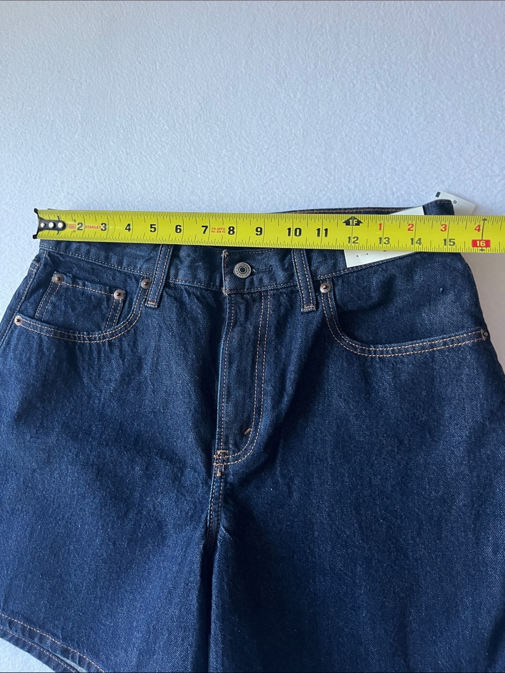 Abercrombie & Fitch Dark Indigo High Rise The Loose Short - Picture 4 of 10